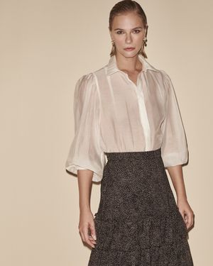 Camisa Manga Longa Gola Foulard