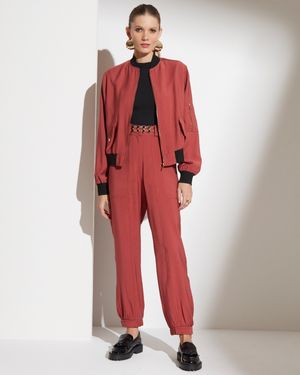 Jaqueta Bomber com Lapela