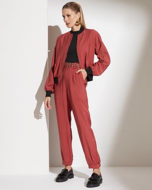 Jaqueta Bomber com Lapela