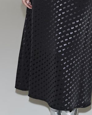 Vestido Midi Peplum com Detalhe Cinto