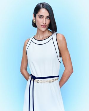 VESTIDO MIDI VIVO CONTRASTANTE