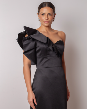 VESTIDO OMBRO SÓ MAXI BABADO