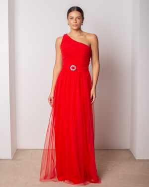 VESTIDO TULE OMBRO SÓ SAIA GODÊ