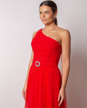 VESTIDO TULE OMBRO SÓ SAIA GODÊ