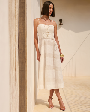 VESTIDO MIDI BUSTO AMARRAÇÃO