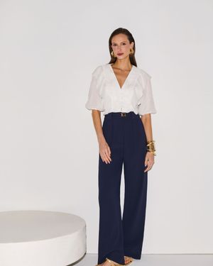 Calça Wide com Cinto