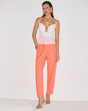 Calça Cenoura com Cinto de Elástico