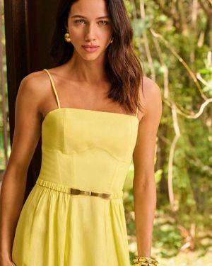 Vestido Midi Alcas Bojo Corset