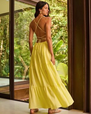 Vestido Maxi  Alças Beads 