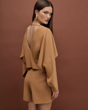 Blusa Crepe Decote V