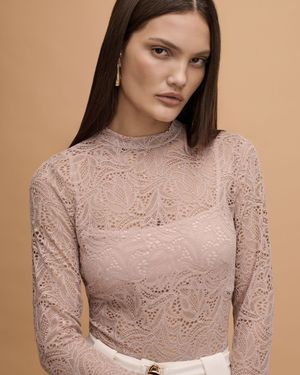 Blusa Manga Longa de Renda