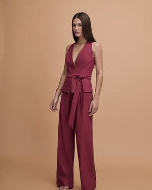 Conjunto Top e Calça Pantalona com Vivo