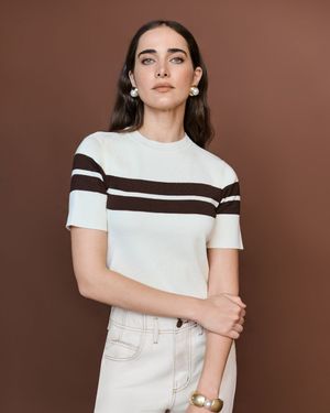 Blusa Manga Curta Listra