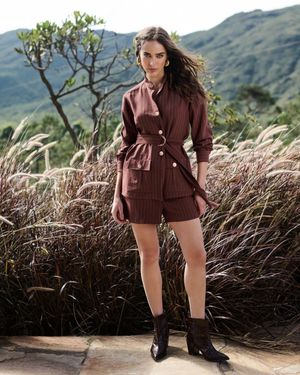 Conjunto Sobreposição e Short Listrado