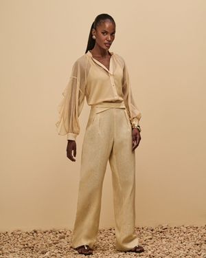 Calça Pantalona Cós Transpassado
