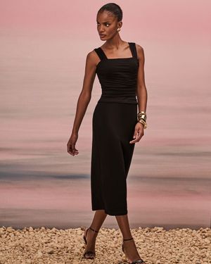 Vestido Midi Jersey com Detalhe Costas