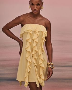 Vestido Mini com Babados