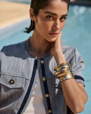 Conjunto Camisa Cropped e Short Bicolor 