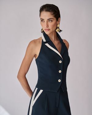 Conjunto Frente Única e Short Bicolor