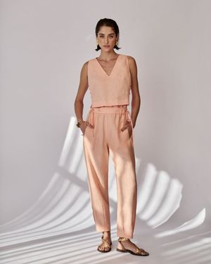 Conjunto Top e Calça Clochard Cenoura 