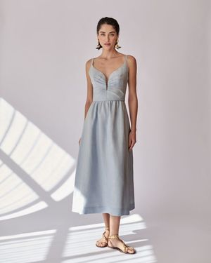 Vestido Midi Bojo Pregueado