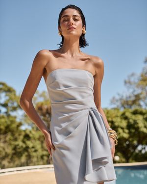 Vestido Mini Laço Pregueado