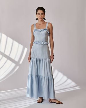 Vestido Max  Midi Bojo Corset com Bababdos
