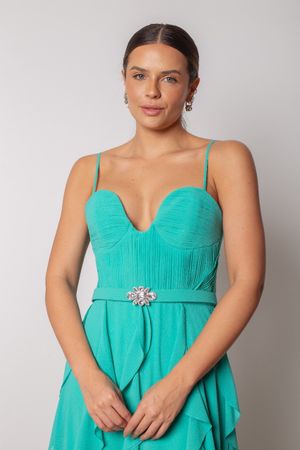 Vestido Fluido Decote V