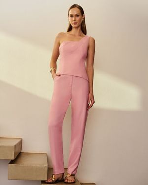 Conjunto Top Ombro Só e Calça Reta