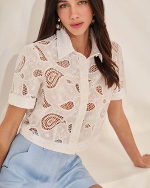 Camisa Manga Curta Cropped