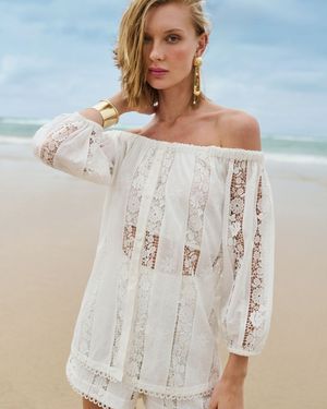 Conjunto Camisa Ombro a Ombro e Short Laise
