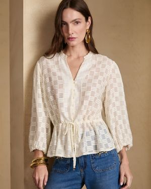 Blusa Amarração Rolete Cintura