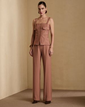 Conjunto Alongado e Calça Pantalona