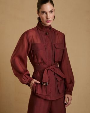 Conjunto Casaco com Cinto e Calça