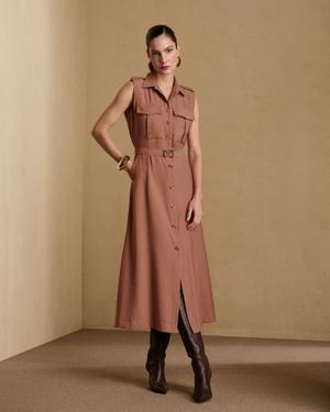 Vestido Lady Cargo Detalhe Fivela 