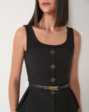 Conjunto com Falsa Sobreposição e Calça 