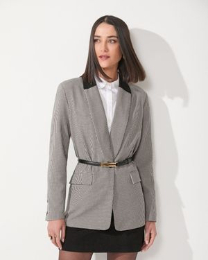 Blazer Gola com Recorte Bicolor 