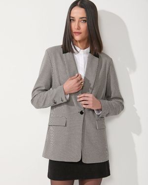 Blazer Gola com Recorte Bicolor 