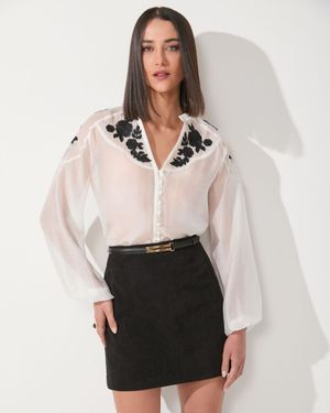 Saia Mini com Falso Bolso Embutido 