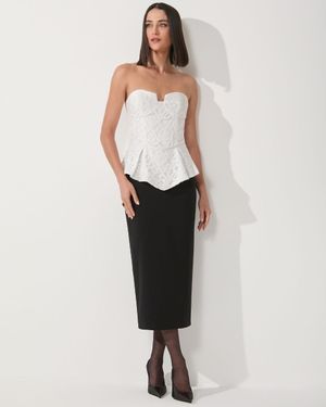 Vestido Midi Top Corset Assimétrico