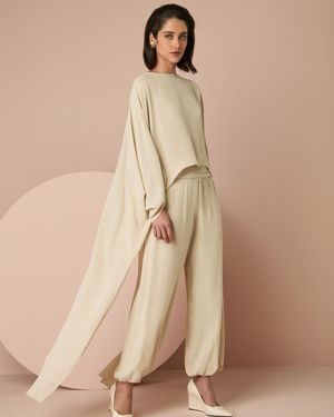 Conjunto Blusa Capa e Calça Balloon 