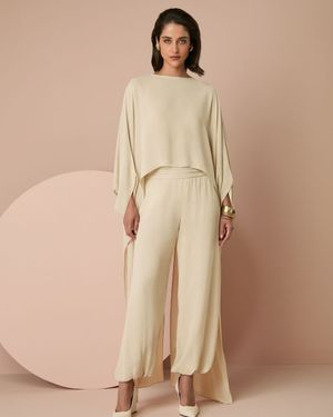 Conjunto Blusa Capa e Calça Balloon 