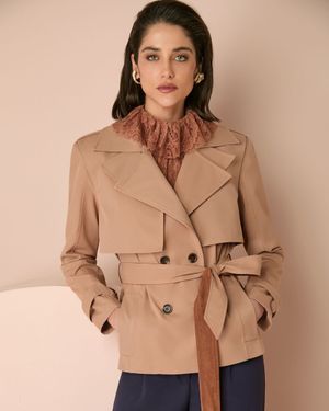 Trench Coat com Pala Removível
