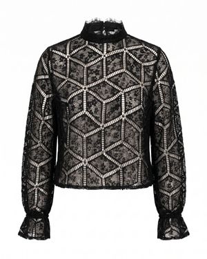 Blusa Renda Manga Longa