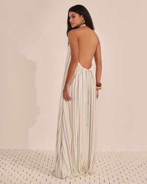 Vestido Frente Única Decote Costas 