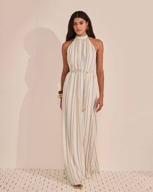 Vestido Frente Única Decote Costas 
