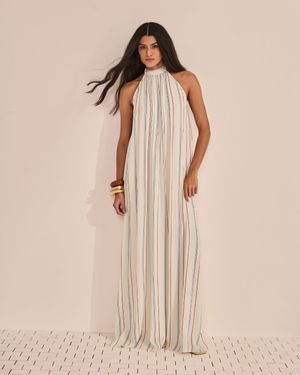 Vestido Frente Única Decote Costas 