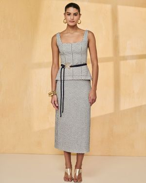 Vestido Midi com Toma e Cinto Fivela 