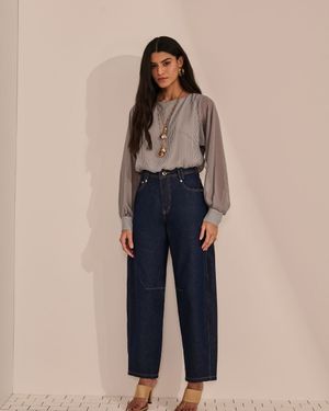 Blusa Gola Canoa Manga Ampla 