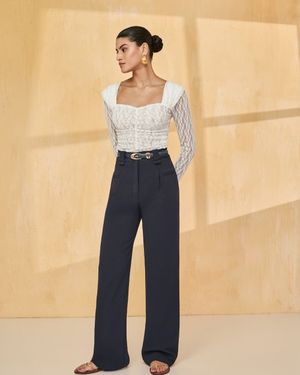 Blusa Manga Longa Drapeada 